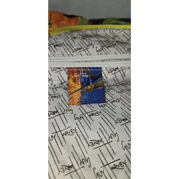 Guy Harvey Purse Parrot Tropical Bird Floral Colorful Bag Adjustable Sholder - Picture 11 of 14